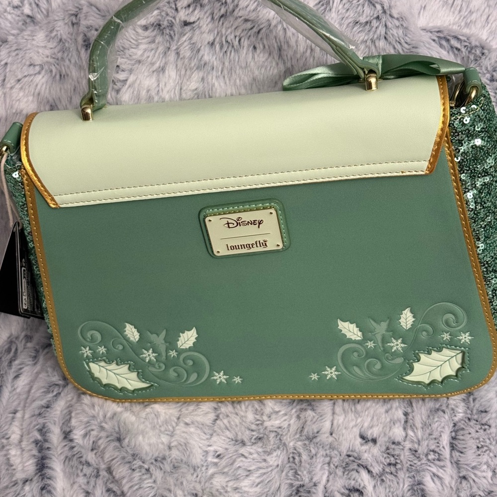 Peter Pan Tinker Bell Holiday Sequin Crossbody Bag with Charms NWT - Picture 2 of 8